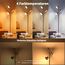 SIBRILLE Stehlampe Wohnzimmer 36W 2500LM Stehlampe LED Dimmbar, Fernbedienung&Touch-Steuerung, 2700K-6500K 3-Licht Leselampe Stehleuchte Moderne Deckenfluter LED Dimmbar für Wohnzimmer Büro, Braun