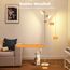 SIBRILLE Stehlampe Wohnzimmer 36W 2500LM Stehlampe LED Dimmbar, Fernbedienung&Touch-Steuerung, 2700K-6500K 3-Licht Leselampe Stehleuchte Moderne Deckenfluter LED Dimmbar für Wohnzimmer Büro, Gold