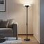BBHome LED Deckenfluter, 27W Stehlampe LED Dimmbar mit Fernbedienung & Berührung, 3000K-6500K Stehlampe Wohnzimmer Modern für Wohnzimmer, Schlafzimmer, Büro, Schwarz