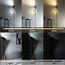 Modlicht 35W Stehlampe LED Dimmbar Schwarz, 4200LM Stehlampe Leselampe mit Fernbedienung & Touch-Steuerung, 3000-6000K Deckenfluter LED mit Leselampe, Standleuchten für Wohnzimmer Schlafzimmer Büro