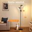 SIBRILLE Stehlampe LED Dimmbar, 36W Deckenfluter LED Dimmbar 2500LM mit Fernbedienung & Berührung 2700K-6500K, 3-Licht Leselampe Moderne Stehleuchte Stehlampe für Wohnzimmer Schlafzimmer Büro Hotel