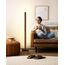 EDISHINE Stehlampe Holz, 18W LED Stehleuchte Dimmbar, Boho Ecklampe, 3000K warmweiß, Vintage Standleuchte mit Fußschalter, 800lm Lichtsäule für Wohnzimmer, Schlafzimmer, Büro