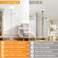OUTON Stehlampe Wohnzimmer mit Leselampe, Deckenfluter LED Dimmbar, 4 Farbtemperaturen, 1H Timer, mit Fernbedienung und 9W Glühbirnen, für Wohnzimmer Büro Schlafzimmer, Silber Grau