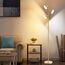 SIBRILLE Stehlampe Wohnzimmer 36W 2500LM Stehlampe LED Dimmbar, Fernbedienung&Touch-Steuerung, 2700K-6500K 3-Licht Leselampe Stehleuchte Moderne Deckenfluter LED Dimmbar für Wohnzimmer Büro, Gold