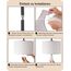 EDISHINE Stehlampe Wohnzimmer 160cm, Bogenlampe Modern mit Beigen Verstellem Leinen-Lampenschirm, LED E27 Glühbirne inklusive, Schwarz Leselampe Stehleuchte für Schlafzimmer, Kinderzimmer