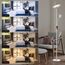 Anten Deckenfluter Klara mit Leselampe | Nickel matt | 30W dimmbare Led Stehlampe mit Fernbedienung | 3 Lichtfarbe | Helligkeit stufenlos einstellbar | helle Stehlampen für Wohnzimmer Büro.