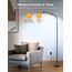 MediAcous LED Stehlampe, 12W Stehlampe Dimmbar mit Einstellbarer 2700K-5700K Farbtemperatur & 5 Helligkeitsstufen, LED Floor Lamp mit Fernbedienung, 1H Timer und Speicherfunktion (Schwarz)