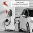 dé Mobile Wallbox/Ladestation 11kW [3-phasig|5,5m|6-16A] mit Einstellbarer Ladeleistung, Ladekabel CEE 16A auf Typ 2 und EV Ladegerät für Model Y/3, ID.3/4/5, MG4, EX30, e-up, e-tron und andere EV