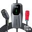 Mobile Wallbox 11kW Typ 2 Ladekabel 6-16A | 8m Mobile Ladestation 3-phasig CEE EV Ladegerät Einstellbarer Strom und Einstellung Startzeit für Allen Elektrofahrzeugen EV PHEV IEC 62196-2 Stecke