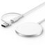 JSAUX 15W Mag-Safe Ladegerät Magnetisches Kabelloses Wireless Charger Pad Induktive Ladestation Kompatibel für MagSafe Ladegerät iPhone 16/16 Pro Max 15/15 Pro/15 Pro Max 14 Plus/14 13 Airpods Silber
