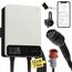 dé Wallbox 11kW mit APP, 7,5m Typ 2 Ladekabel mit Kabelhalter, 3-Phasen EV-Ladegerät (6-16A, 400V), für BEV/PHEV, RCD Typ-B & IP54-Schutz, effiziente Ladestation für Zuhause, weiß