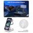 Mag-Safe Ladestation 3 IN 1, Ladegerät kompatibel mit App1e Watch und iPh0ne, Induktive Ladestation auch geeignet für Airp0ds Pro 3 2, Kabelloses Ladegerät für iPh0ne 16 15 14 13 12 Serie(Silber)