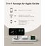 Anker MagGo Faltbare 3-in-1 Kabellose Ladestation, Qi2-zertifiziertes ultraschnelles 15W kabelloses Ladegerät für iPhone 17/16/15/14/13/12, AirPods Pro, Apple Watch Ultra (Mit USB-C Ladegerät + Kabel)