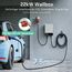 dé Wallbox 22kW mit App und Stromzähler & 7,5m Typ 2 Ladekabel, 3-Phasen EV-Ladegerät (6-32A, 400V), für BEV/PHEV, RCD Typ-B & IP54-Schutz, effiziente Ladestation für Zuhause, weiß
