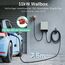 dé Wallbox 11kW mit APP, 7,5m Typ 2 Ladekabel mit Kabelhalter, 3-Phasen EV-Ladegerät (6-16A, 400V), für BEV/PHEV, RCD Typ-B & IP54-Schutz, effiziente Ladestation für Zuhause, weiß