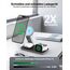 Induktive Ladestation Kompatibel mit Magsafe Ladegerät,QTlier 3 in 1 iPhone Ladestation für Air 17/16/15/14/13/12 Serie,20W Wireless Charger für Apple Watch 10/9/8/7/6/5/4/3 und AirPods (Schwarz)