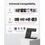 GEEKERA Induktive Ladestation für Samsung, 3 in 1 Faltbare Wireless Charger für Samsung S25/S24/S23/S22, Induktionsladegerät für Galaxy Watch 8/7/6/5/4/3, Kabelloses Ladegerät für Galaxy Buds-Schwarz