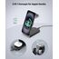Mag-Safe Ladestation 3 IN 1, Ladegerät kompatibel mit App1e Watch und iPh0ne, Induktive Ladestation auch geeignet für Airp0ds Pro 3 2,Ladegerät kompatibel mit iPh0ne 16 15 14 13 12Serie(Grau)