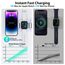KU XIU Faltbar 3 in 1 Ladestation für Apple Watch und iPhone-kompatibel mit MagSafe Ladegerät Induktive Handy Ladestation-15W Wireless Charger für iPhone 16-12, Watch Ultra2,für AirPods(20W Ladegerät)