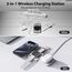 KU XIU Faltbar 3 in 1 Ladestation für Apple Watch und iPhone-kompatibel mit MagSafe Ladegerät Induktive Handy Ladestation-15W Wireless Charger für iPhone 16-12, Watch Ultra2,für AirPods(20W Ladegerät)