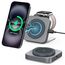 Mag-Safe Ladestation,Tragbares Ladegerät für Apple Watch und iPhone, induktive Ladestation Reisen kompatibel mit iPhone 16 15 14 13 12 iWatch Serie, Wireless Charger für Airp0ds Pro 3 2 (Grau)