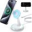 Induktive Ladestation Kompatibel mit Mag Safe Ladegerät,OANDYS 2 in 1 15W Schnelles iPhone Ladestation für iPhone 17/16/15/14/13/12Serie und für AirPods,Wireless Charger mit schlaffreundlichem Licht