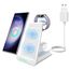 Induktive Ladestation für Samsung，ADADPU Kabelloses Ladegerät 3 in 1 Kompatibel für Galaxy Watch 8/7/6/5/5 Pro/4/3/Active 2，Wireless Charger für Samsung S25 S24 S23 S22 Ultra S21 Note 20 Galaxy Buds