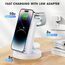 3 in 1 für iPhone Ladestation Schnelles Kabelloses Ladegerät - Wireless Charger für iPhone 17 Air 16e 16 15 14 13 12 11 X Pro Max & für Apple Watch und für Air Pods 4 3 2 Pro mit 18W Adapter (Weiß)
