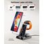 Induktive Ladestation für Samsung, 2025 Upgrade Kabelloses Ladegerät 3 in 1 für Galaxy Watch 8/Ultra/7/6/5, Wireless Charger für Samsung S25 Ultra/S24/S23/S22/Note/Z Fold 6/Z Flip 7/Galaxy Buds 3/Pro