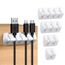 URAQT Kabelclips Kabelhalter, 5 Stück Vielzwecke Kabelführung Kabel Organizer Set für Schreibtisch, Netzkabel, USB Ladekabel, Ladegeräte, Audiokabel (mini-Weiss)