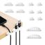 URAQT Kabelclips Kabelhalter, 12 Stück Vielzwecke Kabelführung Kabel Organizer Set für Schreibtisch, Netzkabel, USB Ladekabel, Ladegeräte, Audiokabel, Weiß