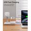 ESR 65W 5 in 1 GaN Ladestation, kompatibel mit MagSafe Ladeständer, magnetisches kabelloses Ladegerät für iPhone 17e/17/16/15/14/13/12-Serie, Apple Watch, AirPods 4/3/2/Pro und USB A/C Geräte, Weiß