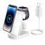 Kabellose Ladestation,Wireless Charger 3 in 1 induktive Kabelloses Ladegerät Mit 18W Adapter,kompatibel mit iPhone 17/16/15/14/13/12 Pro/Pro Max,Apple Watch Ultra/10/9/8/7/6/SE AirPods321/Pro1 Weiß