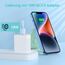ZUMSEY 3 in 1 Faltbare kabellose Reiseladestation, Apple Ladestation Für Apple Watch und iPhone iPods, Wireless Charger für iPhone 16 15 14 13 12 Pro Max Plus/iWatch 10/9/Ultra/8/7/6/SE/5/4/3/AirPods