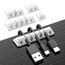 URAQT Kabelclips Kabelhalter, 5 Stück Vielzwecke Kabelführung Kabel Organizer Set für Schreibtisch, Netzkabel, USB Ladekabel, Ladegeräte, Audiokabel (Weiß)