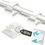 SZFUDIGO kabelhalter selbstklebend 50 Pack,klebehaken Weiß,kabelorganizer,kabelclips selbstklebend,kabelklemmen,kabelführung,Indoor and Outdoor Cable Clips,Fairy Lights