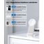 3 in 1 Faltbar Induktive Ladestation，Kabelloses Ladegerät für iPhone 16/15/14/13/12/Pro Max/Mini,Wireless Charger für Apple Watch 9/8/7/6/SE/5/4/3/2, AirPods Pro/2/3(mit Adapter) (Weiß)