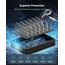 SooPii 60W 6-Port USB Ladestation für mehrere Geräte, PD 20W USB C Schnellladung für lPhone 14/13/12, 2-in-1 I Watch Holder, 6 Kabel Included für Telefone, Tablets und andere elektronische Geräte