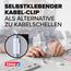 tesa Powerstrips Kabelclip/Kabel Clip selbstklebend/Zur Fixierung von Kabeln/In Weiß / 1 x 5 Stk.