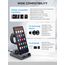 Wireless Charger für Samsung Galaxy S25 Ultra, Induktive Ladestation mit Digitaluhr für Samsung Galaxy Watch 8/7/Ultra, 3 in 1 Ladestation für Samsung Galaxy S24/S23, Active 2, Buds (Grau)