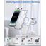 3 in 1 Faltbar Induktive Ladestation，Kabelloses Ladegerät für iPhone 16/15/14/13/12/Pro Max/Mini,Wireless Charger für Apple Watch 9/8/7/6/SE/5/4/3/2, AirPods Pro/2/3(mit Adapter) (Weiß)