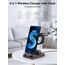 Wireless Charger für Samsung Galaxy S25 Ultra, Induktive Ladestation mit Digitaluhr für Samsung Galaxy Watch 8/7/Ultra, 3 in 1 Ladestation Samsung für Galaxy S24/S23, Galaxy Watch 6, Active 2, Buds