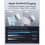 ESR 100W 6 in 1 GaN Ladestation mit CryoBoost, kompatibel mit MagSafe Ladeständer, magnetisches kabelloses Ladegerät für iPhone 17e/17/16/15/14/13, Apple Watch, AirPods 4/3/2/Pro,USB-C/A-Geräte, Weiß