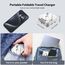 KU XIU Faltbar 3 in 1 Ladestation für Apple Watch und iPhone kompatibel mit MagSafe Ladegerät Induktive Handy Ladestation,15W Wireless Charger für iPhone 16-12, Watch Ultra2, für AirPods-Marble-White