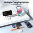 KU XIU Faltbar 3 in 1 Ladestation für Apple Watch und iPhone kompatibel mit MagSafe Ladegerät Induktive Handy Ladestation,15W Wireless Charger für iPhone 16-12, Watch Ultra2, für AirPods-Marble-White