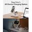 ESR 65W 5 in 1 GaN Ladestation, kompatibel mit MagSafe Ladeständer, magnetisches kabelloses Ladegerät für iPhone 17e/17/16/15/14/13/12-Serie, Apple Watch, AirPods 4/3/2/Pro und USB A/C Geräte, Weiß