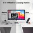 KU XIU Faltbar 3 in 1 Ladestation für Apple Watch und iPhone kompatibel mit MagSafe Ladegerät Induktive Handy Ladestation,15W Wireless Charger für iPhone 16-12, Watch Ultra2, für AirPods-Marble-White