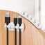 URAQT Kabelclips Kabelhalter, 5 Stück Vielzwecke Kabelführung Kabel Organizer Set für Schreibtisch, Netzkabel, USB Ladekabel, Ladegeräte, Audiokabel (mini-Weiss)