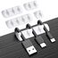 URAQT Kabelclips Kabelhalter, 5 Stück Vielzwecke Kabelführung Kabel Organizer Set für Schreibtisch, Netzkabel, USB Ladekabel, Ladegeräte, Audiokabel (mini-Weiss)