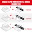 Blulu 100 Stück Mini-Kabelclips für den Außenbereich mit Klebebändern, Lichterclips, dekorative Clips, selbstklebende Haken, Drahthalter für Weihnachten und Weihnachtsbeleuchtung (transparent, groß)